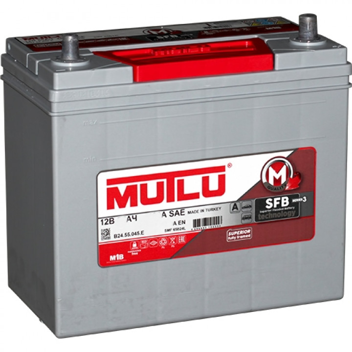 MUTLU 55Ач EN450А о.п. (237х127х222. B00) узк.кл.