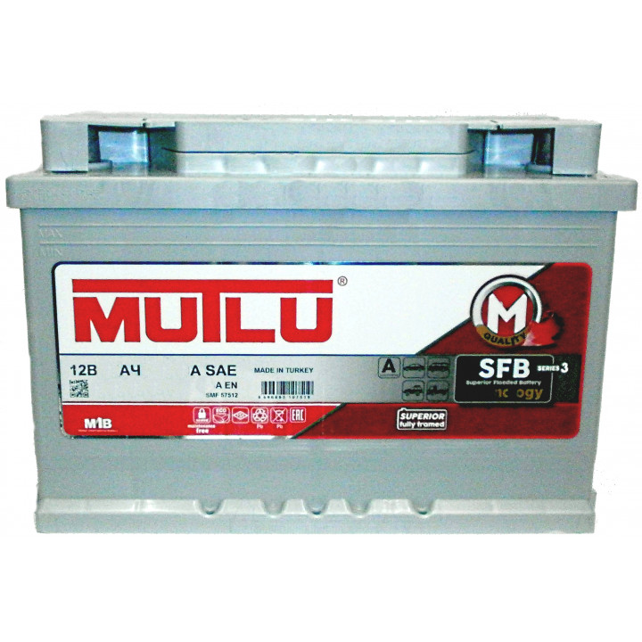 MUTLU 75Ач EN720А о.п. (278х175х190. B13)