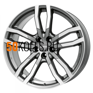 9.5x21/5x112 ET53 D66.5 DriveX Metal Grey Front Polished Alutec