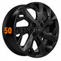5.5x14/4x100 ET38 D67.1 KHW1402 (Accent/Getz/i20) Black Khomen Wheels