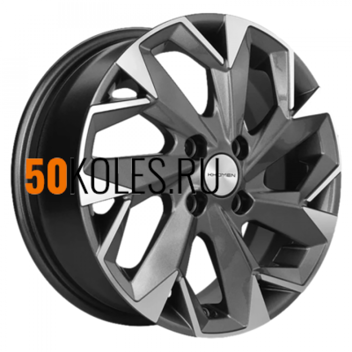 5.5x14/4x100 ET38 D67.1 KHW1402 (Accent/Getz/i20) Gray-FP Khomen Wheels