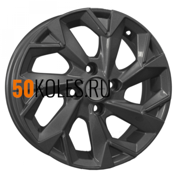 5.5x14/4x100 ET45 D56.1 KHW1402 (Honda Civic) Gray Khomen Wheels