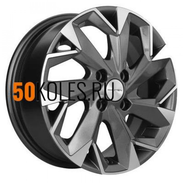 5.5x14/4x100 ET45 D56.1 KHW1402 (Honda Civic) Gray-FP Khomen Wheels