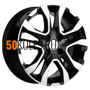 6x15/4x100 ET39 D56.6 KHW1503 (Cobalt) Black-FP Khomen Wheels