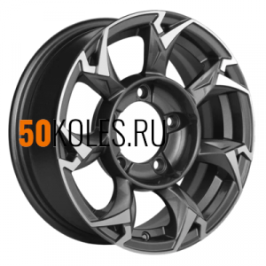 5.5x15/5x139.7 ET5 D98.5 KHW1505 (Lada NIVA 4x4) Gray-FP Khomen Wheels