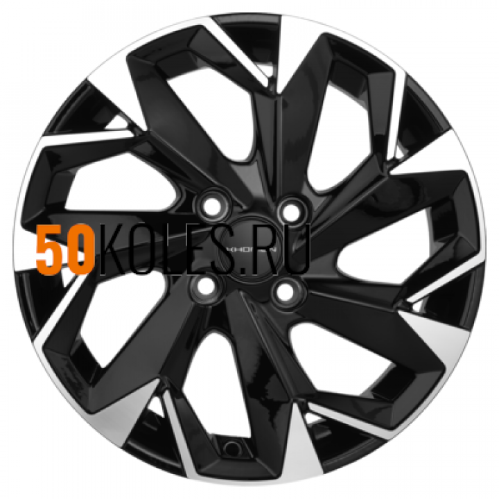 6x15/4x100 ET39 D56.6 KHW1508 (Cobalt) Black-FP Khomen Wheels