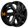 6x15/4x100 ET40 D60.1 KHW1508 (Logan/Sandero) Black Khomen Wheels