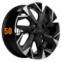 6x15/4x100 ET40 D60.1 KHW1508 (Logan/Sandero) Black-FP Khomen Wheels