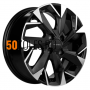 6x15/4x100 ET50 D60.1 KHW1508 (Vesta) Black-FP
