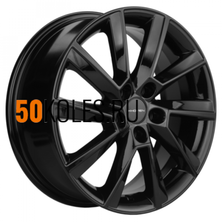 6x16/5x105 ET39 D56.6 KHW1604 (Aveo) Black Khomen Wheels