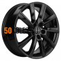 6x16/5x105 ET39 D56.6 KHW1604 (Aveo) Black Khomen Wheels