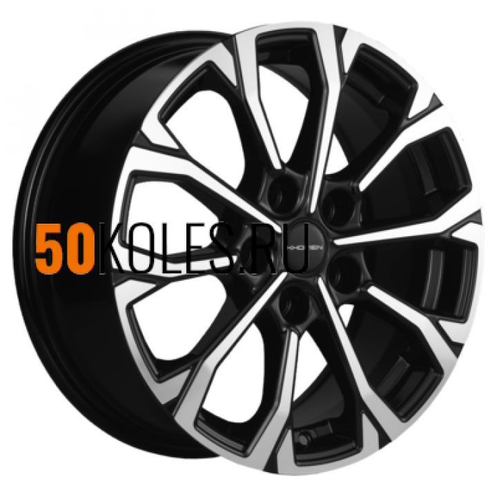 6.5x16/5x112 ET46 D57.1 KHW1605 (Octavia A5/Golf/Jetta) Black-FP Khomen Wheels