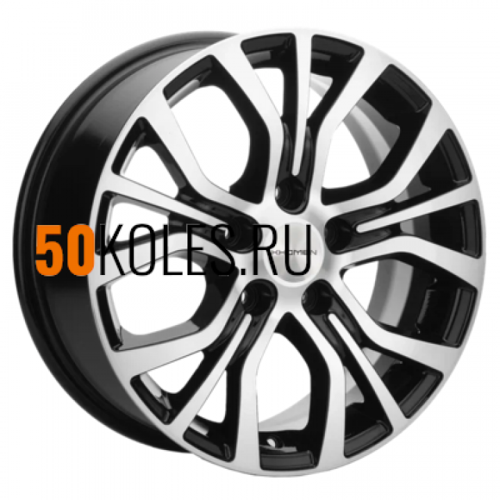 6,5x16/5x110 ET43 D65,1 KHW1608 (Opel Zafira) Black-FP Khomen Wheels