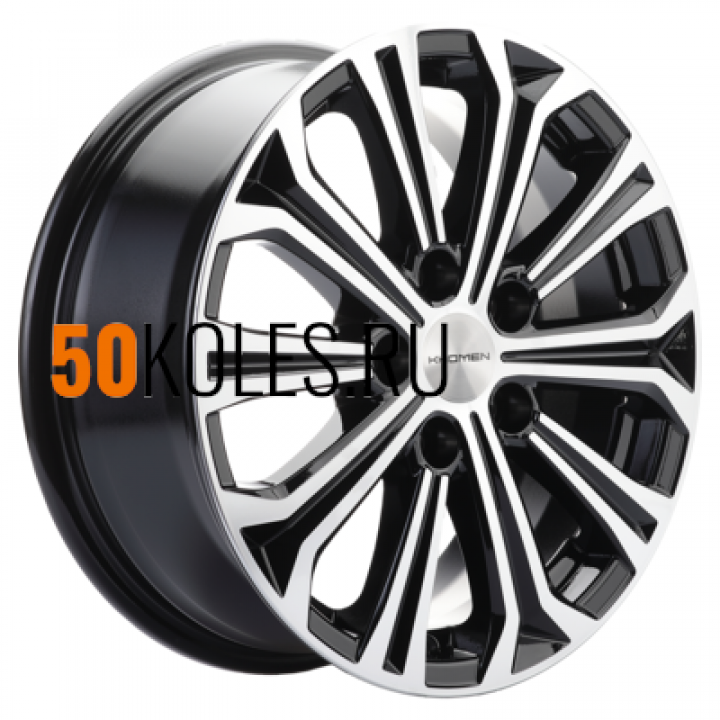 6.5x16/5x110 ET45 D67.1 KHW1610 (DFM 580) Black-FP Khomen Wheels