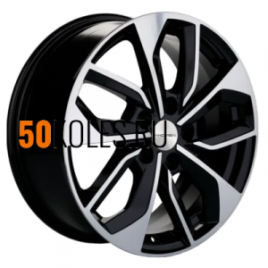 7x17/5x108 ET43 D65.1 KHW1703 (DFM AX 7) Black-FP Khomen Wheels