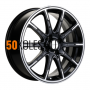 6.5x17/4x100 ET50 D60.1 KHW1707 (Lada Vesta) Black-FP