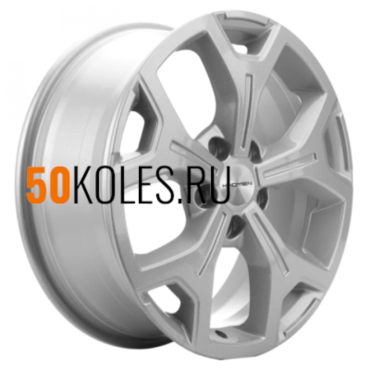 6.5x17/5x120 ET60 D65.1 KHW1710(2) (VW Multivan) F-Silver Khomen Wheels