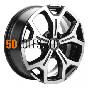 6.5x17/5x120 ET55 D65.1 KHW1710(2) (VW Transporter) Black-FP Khomen Wheels