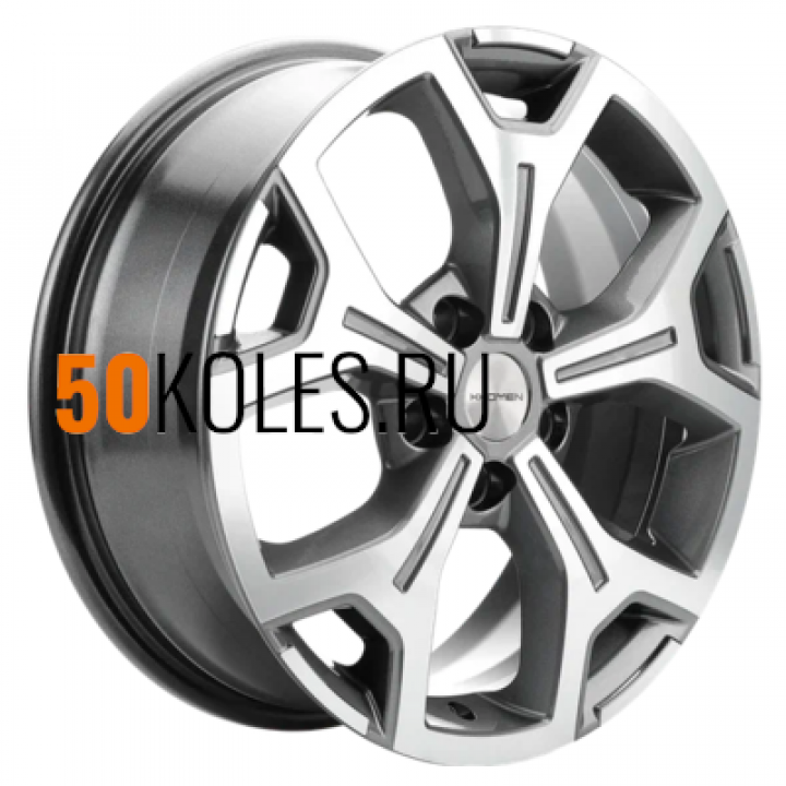 6.5x17/5x120 ET55 D65.1 KHW1710(2) (VW Transporter) Gray-FP Khomen Wheels