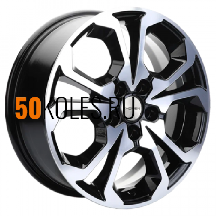 6.5x17/5x114.3 ET50 D64.1 KHW1711 (Haval/Honda) Black-FP Khomen Wheels