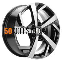 7x17/5x108 ET43 D65.1 KHW1712 (DFM AX 7) Black-FP Khomen Wheels