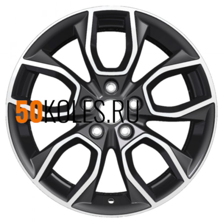 7x17/5x108 ET50 D63,35 KHW1713 (Ford C-Max) Black-FP Khomen Wheels