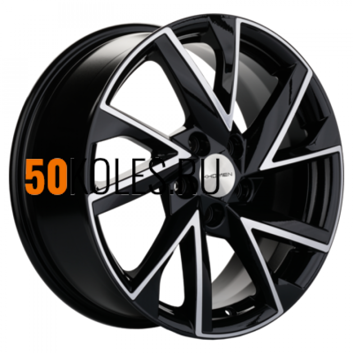 7x17/5x108 ET43 D65.1 KHW1714 (DFM AX 7) Black-FP Khomen Wheels