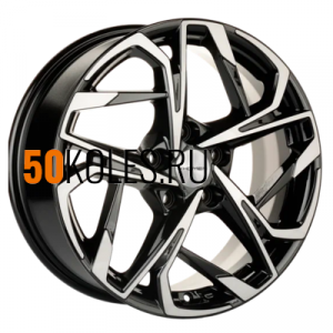 7x17/5x110 ET46 D63.3 KHW1716 (Changan CS35/CS35 Pro) Black-FP Khomen Wheels