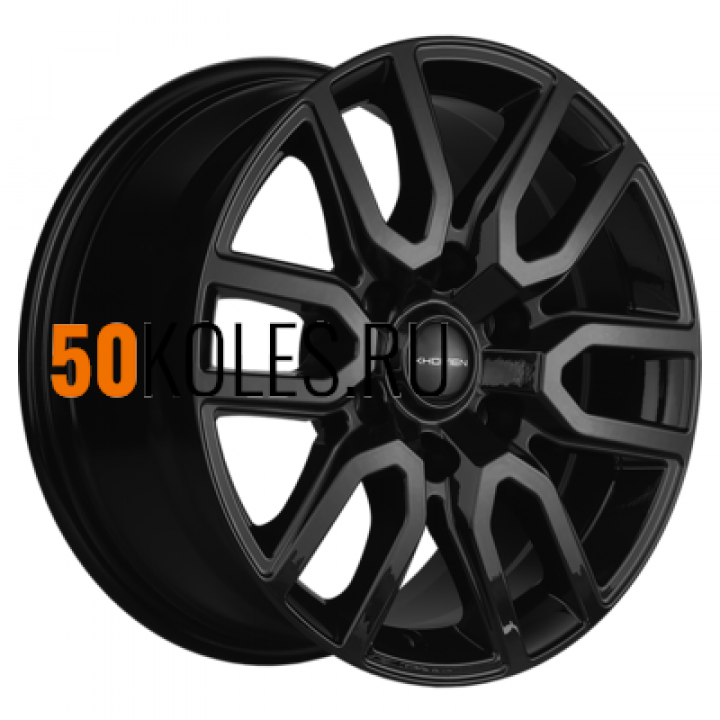 8x17/6x139,7 ET46 D67,1 KHW1723 (Pajero) Black Khomen Wheels