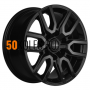 8x17/6x139,7 ET46 D67,1 KHW1723 (Pajero) Black Khomen Wheels