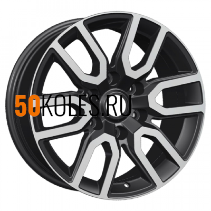 8x17/6x139.7 ET46 D67.1 KHW1723 (Pajero) Black-FP Khomen Wheels