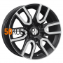 8x17/6x139.7 ET46 D67.1 KHW1723 (Pajero) Black-FP Khomen Wheels