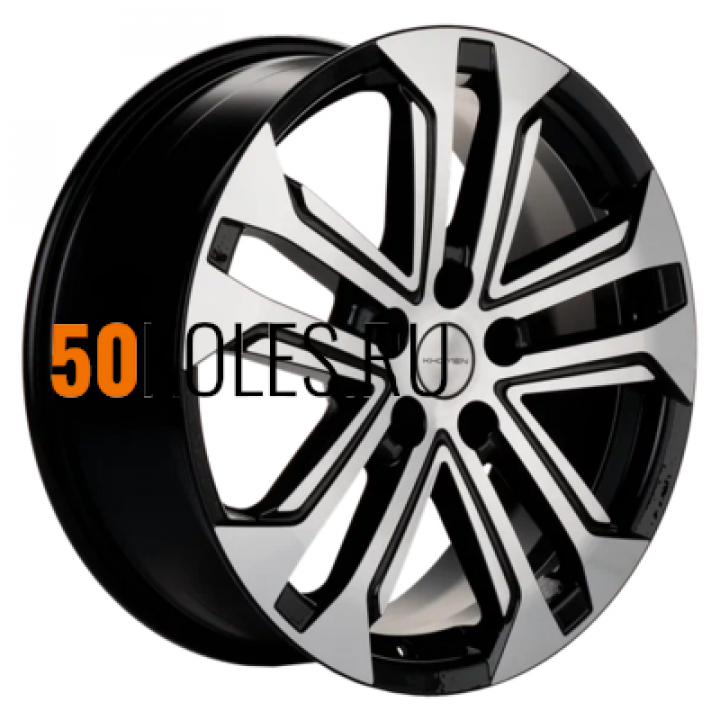 7x18/5x108 ET46 D63,4 KHW1803 (Tugella) Black-FP Khomen Wheels