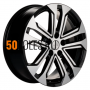 7x18/5x108 ET46 D63,4 KHW1803 (Tugella) Black-FP Khomen Wheels
