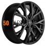 7x18/5x110 ET50 D63,3 KHW1806 (CS35/CS35 Plus) Black Khomen Wheels