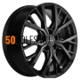 7x18/5x114,3 ET37 D66,5 KHW1806 (Dargo/Jolion) Black Khomen Wheels