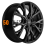 7x18/5x114.3 ET38 D67.1 KHW1806 (Outlander) Black Khomen Wheels