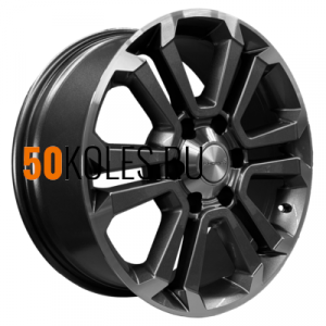 7.5x18/6x139.7 ET25 D106.1 KHW1817 (LC Prado) Gray-FP Khomen Wheels