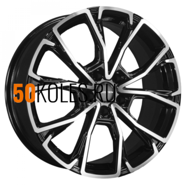 7.5x19/5x108 ET36 D65.1 KHW1907 (Exeed VX/TXL) Black-FP Khomen Wheels
