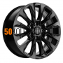 8x20/6x139.7 ET28 D78.1 KHW2010 (Chevrolet Tahoe) Black Khomen Wheels