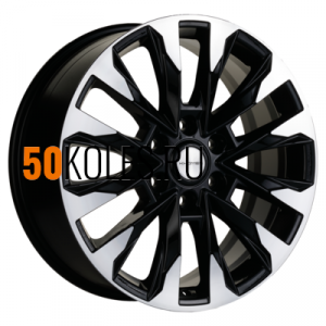 8x20/6x139.7 ET25 D106.1 KHW2010 (LC Prado) Black-FP Khomen Wheels
