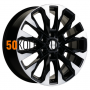 8x20/6x139.7 ET25 D106.1 KHW2010 (LC Prado) Black-FP Khomen Wheels