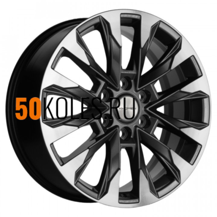 8x20/6x139.7 ET38 D67.1 KHW2010 (Pajero IV) Gray-FP Khomen Wheels