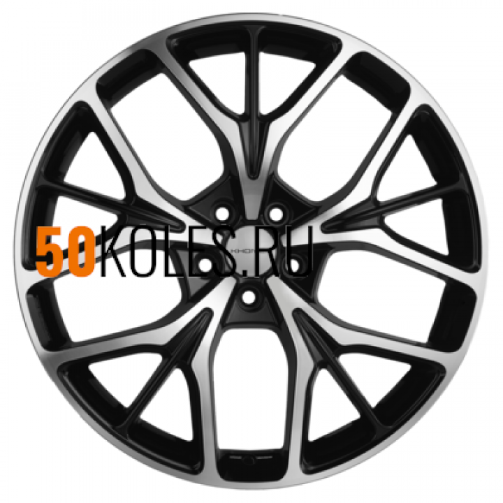 8x20/5x108 ET46 D63.4 KHW2012 (Geely Monjaro (KX11)) Black-FP Khomen Wheels