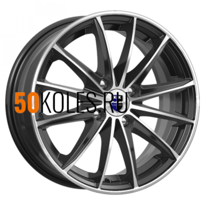6x15/4x100 ET46 D54,1 Пойнт Бланк-оригинал (KC884) Алмаз черный SK K&K