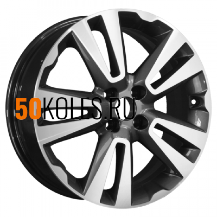6.5x17/4x100 ET43 D60.15 Старкад (Vesta) (КС748) Антрацит-алмаз (78189)xK&K