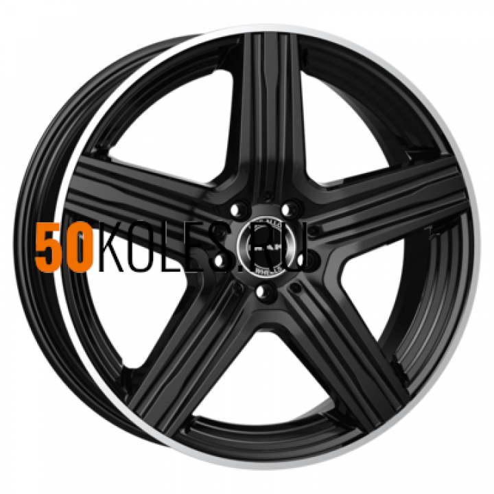 8x18/5x112 ET33 D66.6 Lewis Gloss Black Mirror Ring MAK