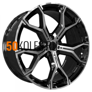 10.5x20/5x112 ET40 D66.6 5445 Gloss Black Machine Face (PDW) PDW